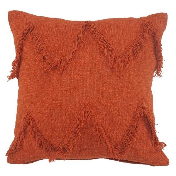 Lr Home LR Home PILLO07670CSKFFPL Solid Cinnamon Chevron Shag Square Throw Pillow - 20 x 20 in. PILLO07670CSKFFPL